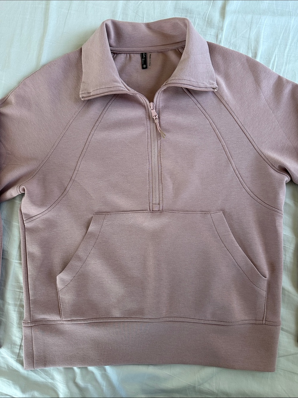 NWOT - North River Quarter-Zip Pullover - Dusty Pink - Picture 5 of 8